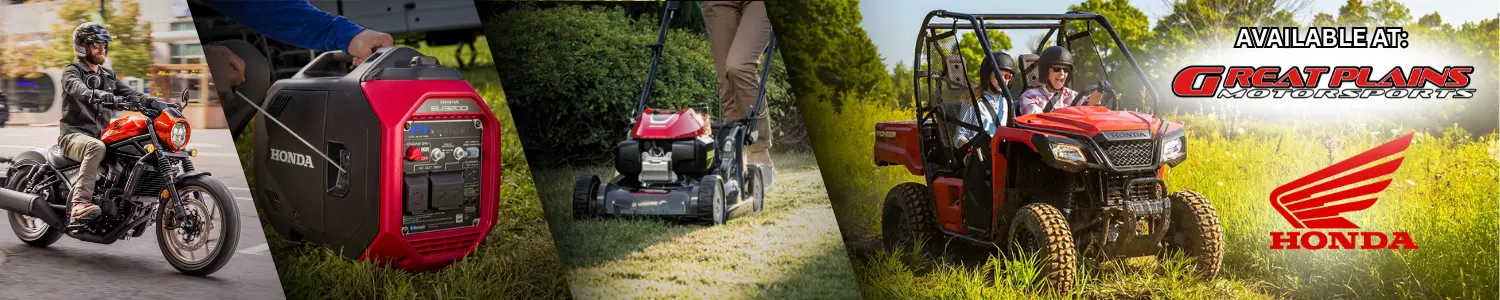 Honda powersports available at Great Plains Motorsports in South Hutchinson and Salina, Kansas